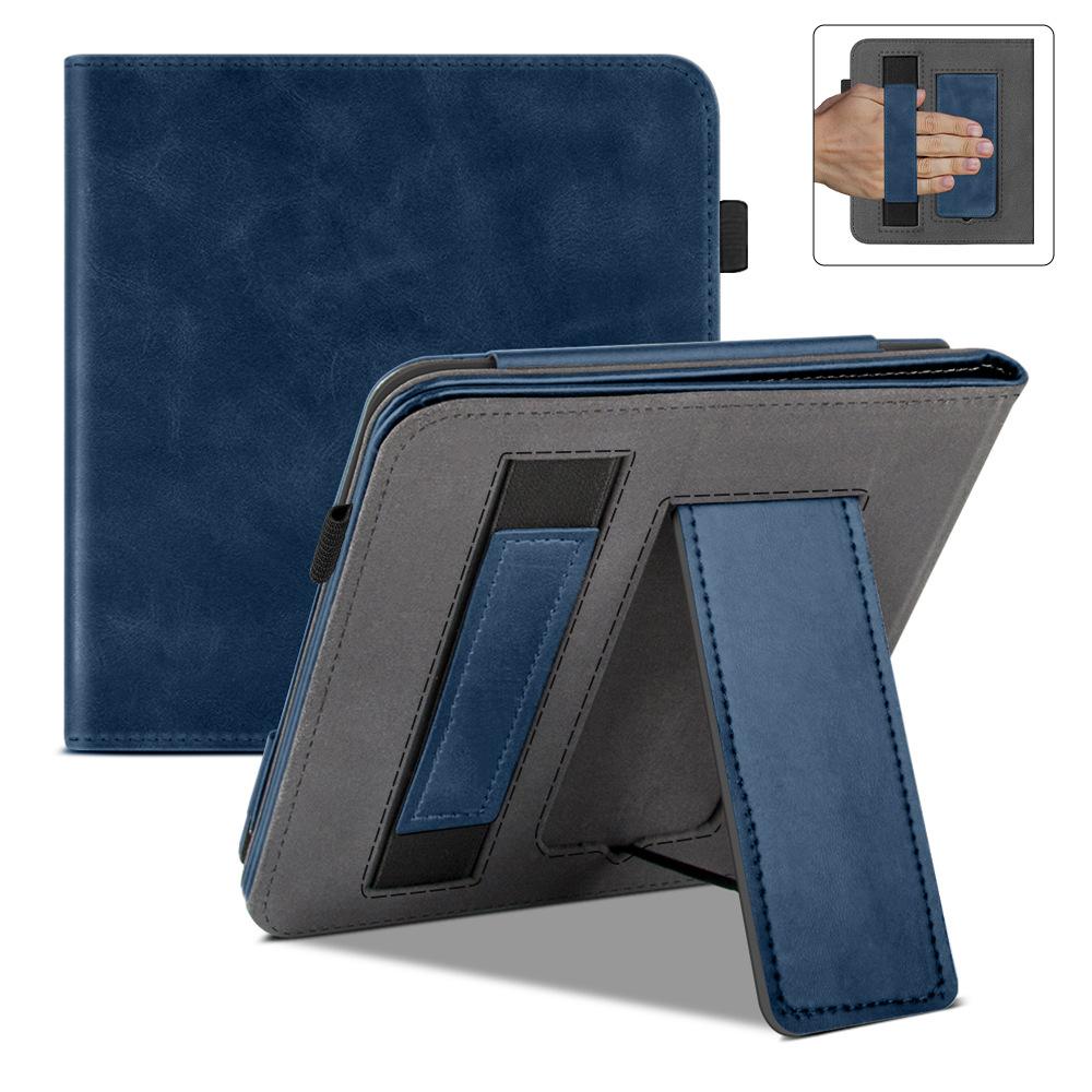E-book Leather Case for 2024 Kobo Libra Color (Model: N428) 7-inch, Palm Stand with Sleep Mode