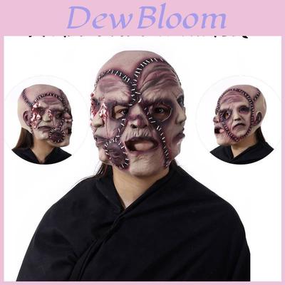 Halloweenowa impreza Lateksowa maska ducha o trzech twarzach Realistyczna przerażająca osłona twarzy na głowę