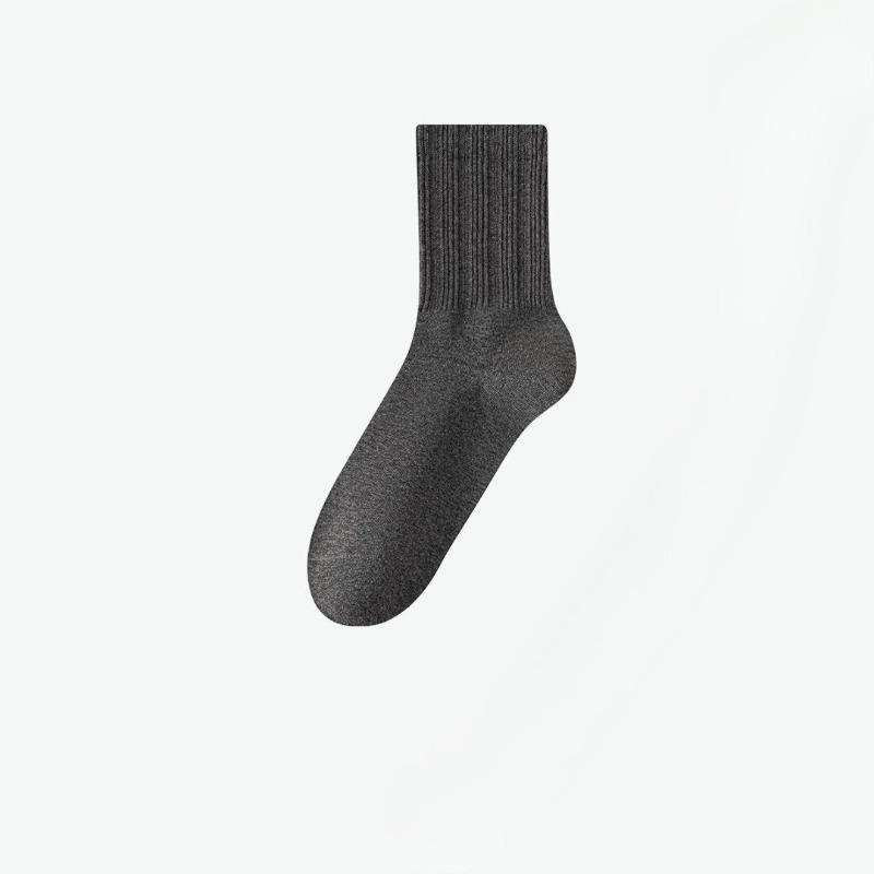 Herbst- und Winter Herren Mid-Calf Socken, Aloe Vera Ätherisches Öl Antibakteriell, Desodorierend, Verdickt Warm, Reine Baumwolle Hochelastisches Bündchen Socken