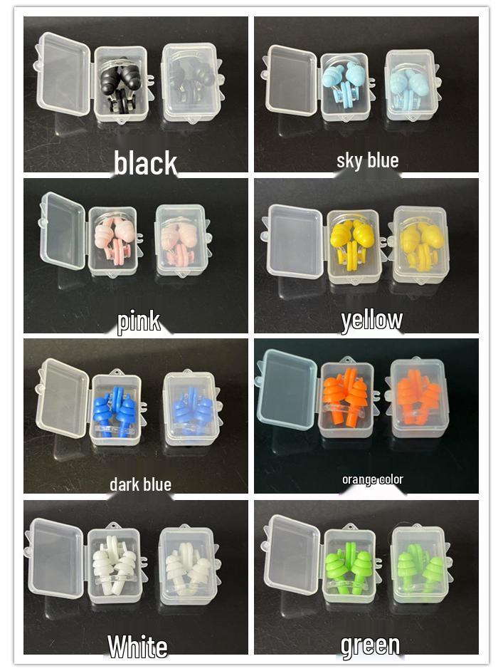 Nose Clip & Earplugs Set for Swimming - Soft Silicone, Waterproof, Universal Fit for Adults and Children