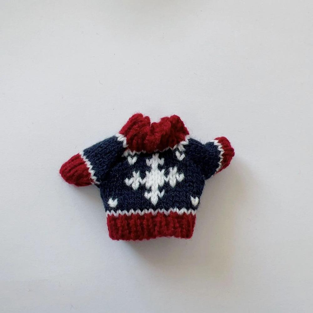 1 Stk. Heißverkauf 10cm Schulleiter Hundebekleidung Miniaturpullover für 1:8 Bjd Spielzeugpuppe Pullover Puppe Weihnachten Tragen Zubehör