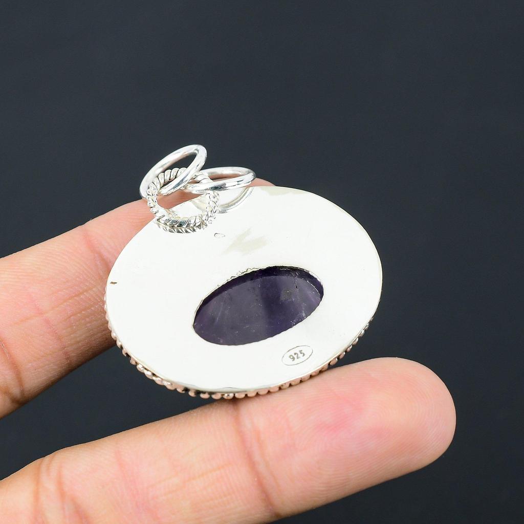 Daughters Day Deal 925 Silver Star Amethyst Stone Ethnic Engagement Boho Pendant