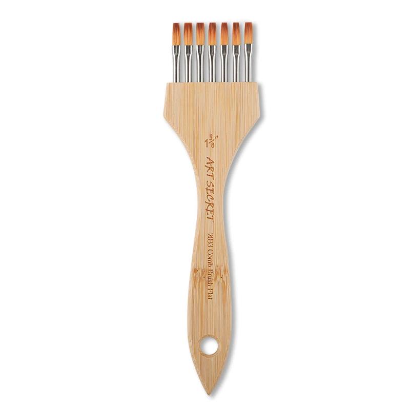 New Wooden Handle Multi Tooth Brush Set, Flat Head, Round Head Artistic Watercolor Acrylic Brush, Multifunctional Painting Brush