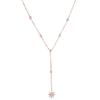 Fashion Jewelry Sun Burst Charm Pendant Cz Station Link Chain Long Sexy Women Lariat Long Chain Layer Necklace