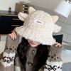 Women's Autumn and Winter Fisherman Hat, Korean Style Versatile Bucket Hat That Makes the Face Look Smaller, Lamb Wool Plush Hat, Japanese Cute Warm
