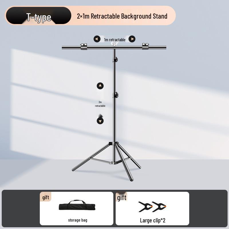 Photography Backdrop Stand with Light-Absorbing Cloth