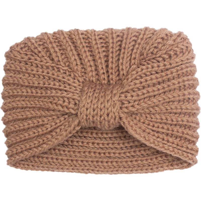 Autumn and Winter New Baby Solid Color Wool Hat, Children's Creative Knotted Pullover Hat, Baby Hat