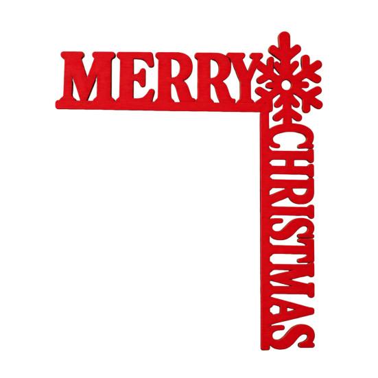 Gnome Door Frame Decoration Christmas Wooden Corner Decor, Festive Gnome/Gingerbread House/Letter Sign, No Holiday Ornament Drill Topper for