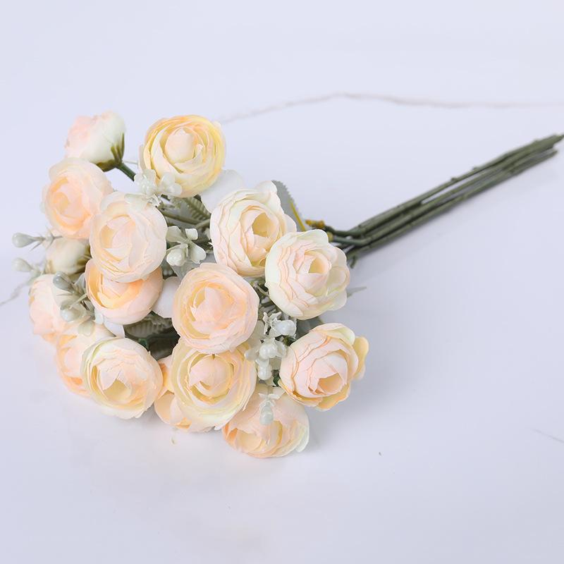 Simulated Peony Jasmine Flower Hand-Held Bouquet Home Living Room Silk Flower Decoration Bridal Wedding Photography Props