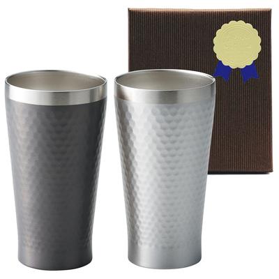 Pair of Beer Beer Birthday Gift Stainless Vacuum Double Gift [Dolce Duo] Tumblers, Cups, Glasses, [Gift Wrapped] Steel, Insulated, Wall, 350ml,