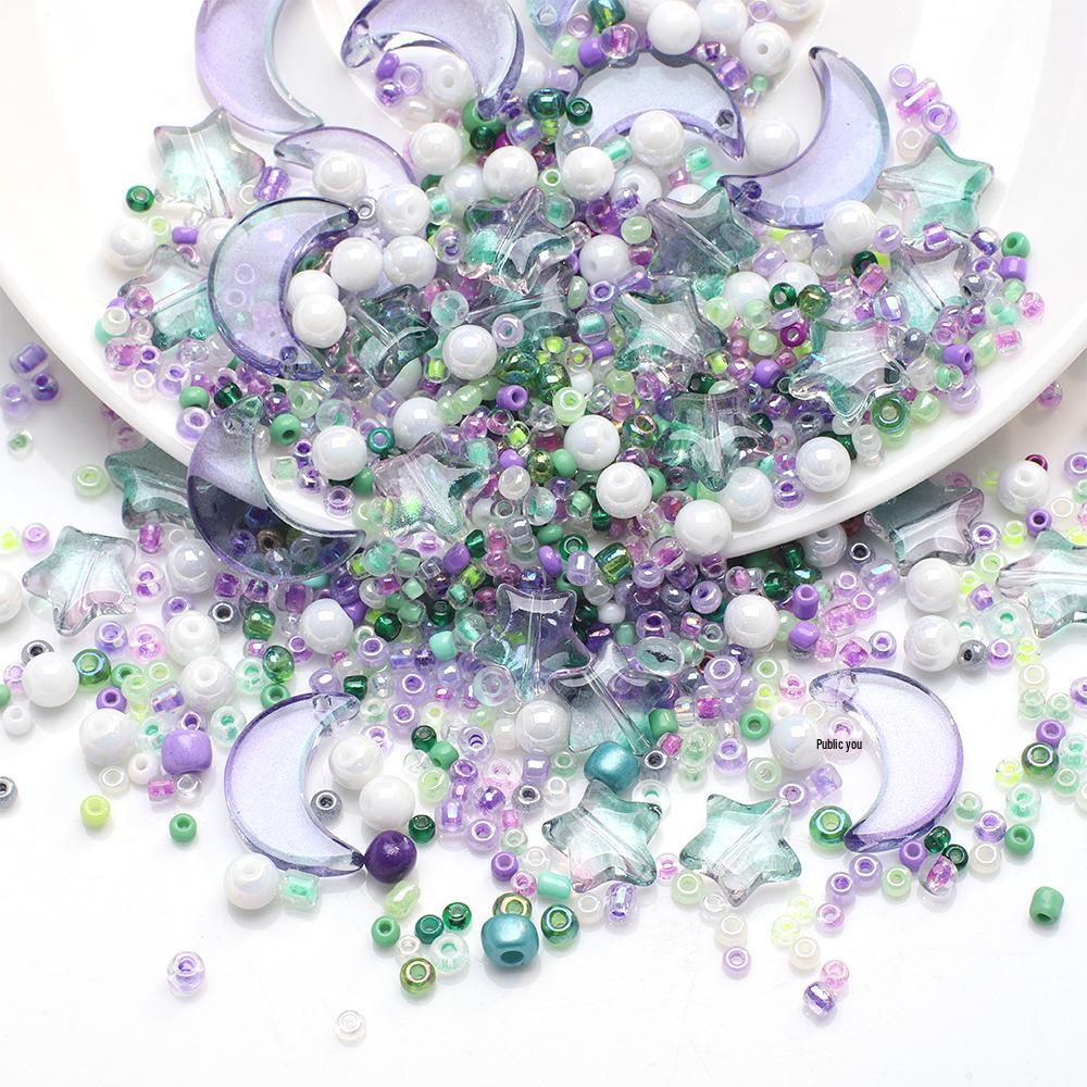 Star Moon Light Bead & Seed Bead DIY Jewelry Set for Earrings, Bracelets & Necklaces