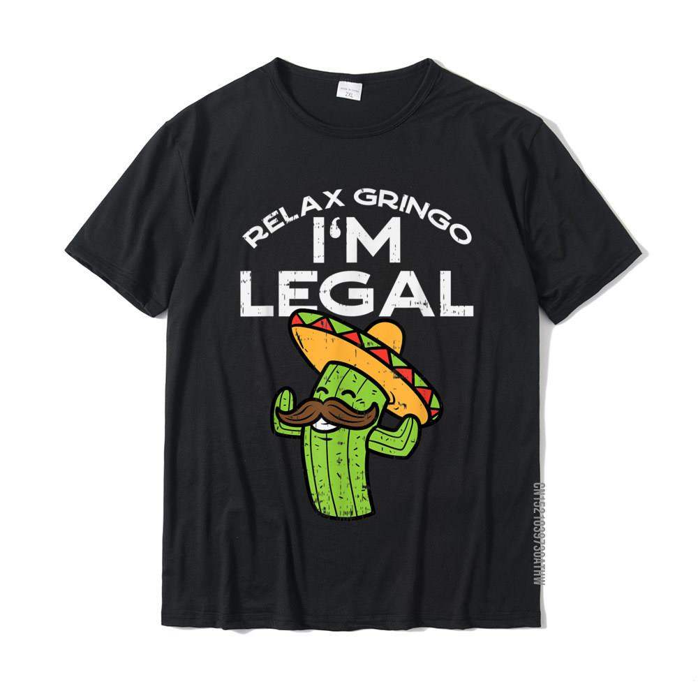 

Relax Gringo Im Legal Funny Cinco De Mayo Mexican Immigrant T-Shirt T Shirts Tees Slim Fit Cotton Normal Design Adult 5XL різнокольоровий