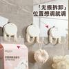 Suction cup paper towel double hook wall-mounted multi-functional strong adhesive hook toilet kitchen bathroom hook