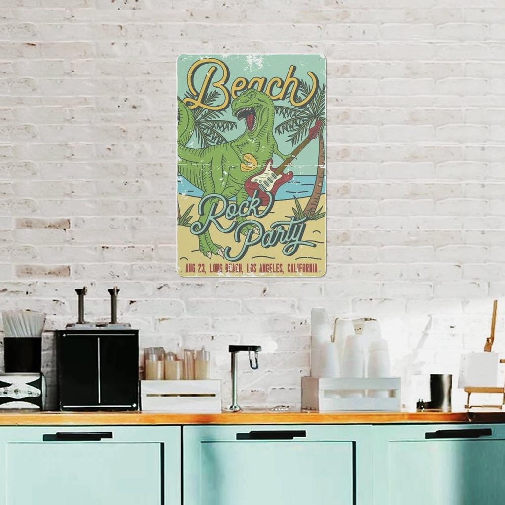 1Pc Vertical Rustic Tin Wall Decor Metal Sign 2030cm / 3040cm Retro Style For Home Kitchen Garage Cafe Bar