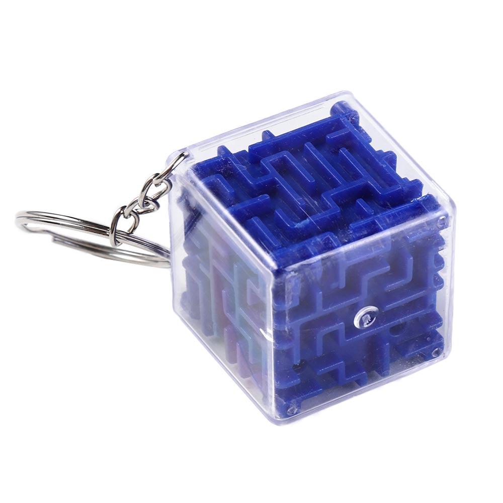 Intelligence 3D Maze Keychain Six-sided Rolling Ball keychain Maze Toys Keyring  Pinata Fillers