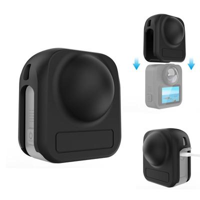For GoPro MAX2 PULUZ Body Lens Silicone Protective Cover (Black)