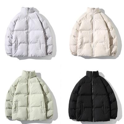 Winterjacke Herren Parkas Verdicken Warmer Mantel Herren Stehkragen Einfarbig Lässiger Parka Damen Mode Streetwear