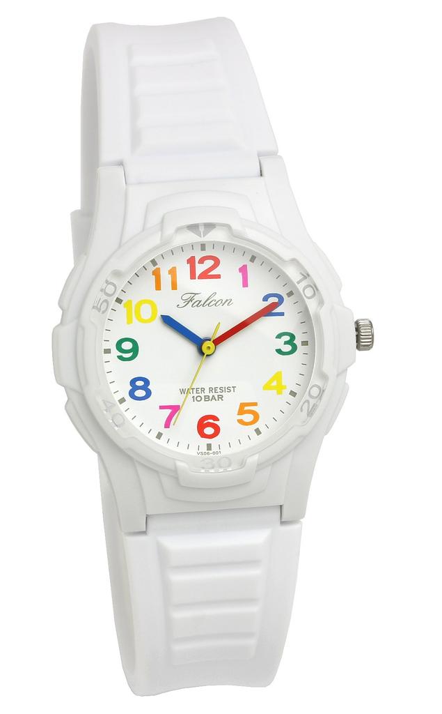 Citizen Watch Pop Color 10 ATM Water Resistant Men Women Kids Q&Q (White Multi)