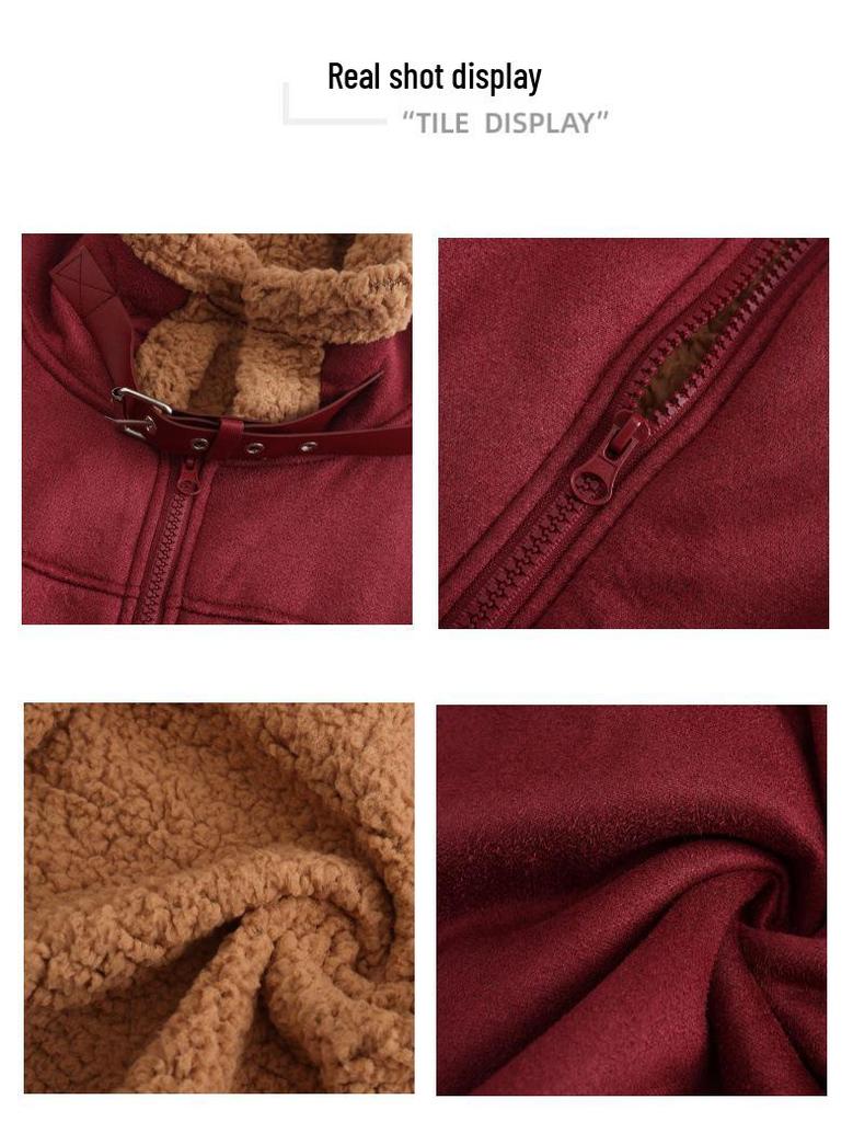 Men's Winter Leather Jacket with Thick Fur Lining - Large Size, Warm Cross-Border Coat