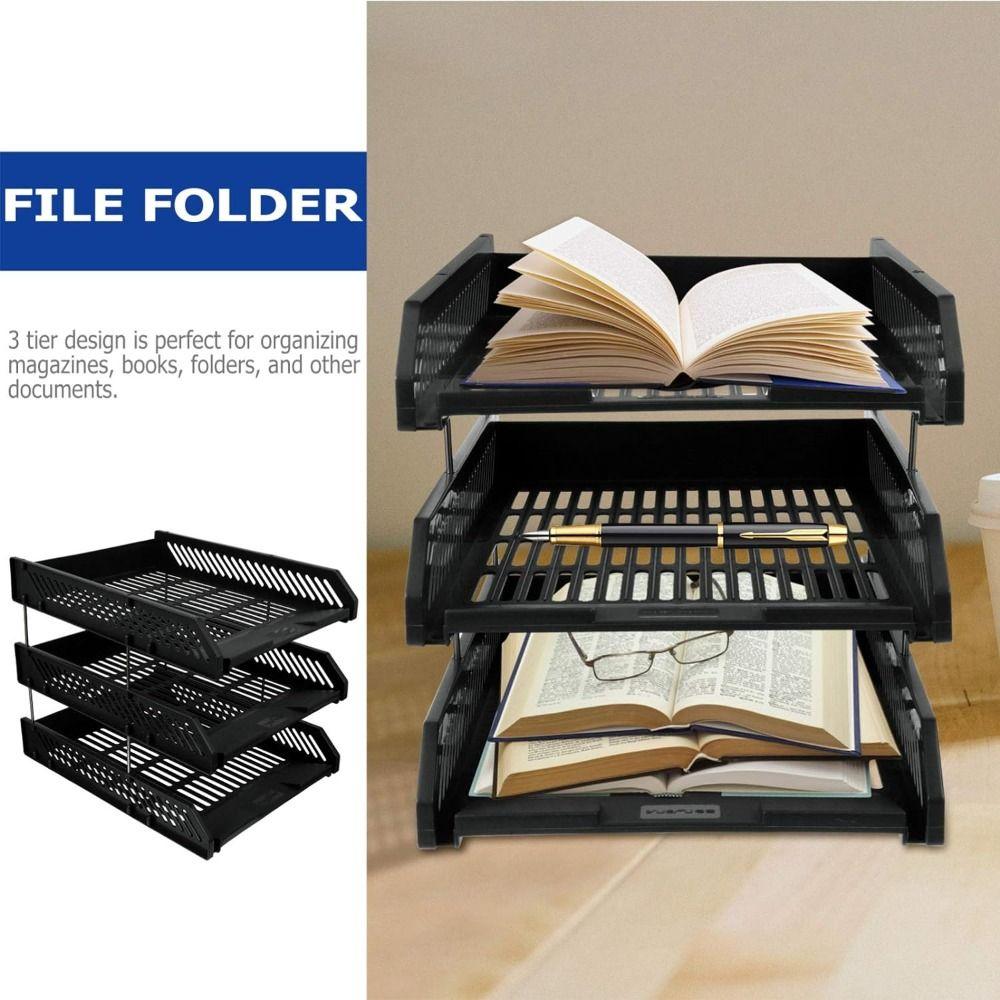 Stojak do przechowywania Taca na dokumenty A4 Organizer na dokumenty Wielowarstwowa taca na dokumenty Różności