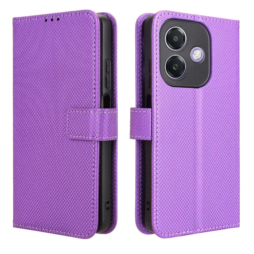 Etui dla Oppo A3 4G/A3 5G/A3x 4G/A3x 5G/A40M 4G/A40 4G/A3i 5G/A60 5G Etui Skórzane PU Tekstura Diamentowa Portfel Pokrowiec na Telefon