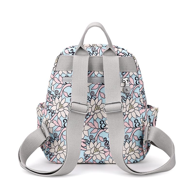 Bedruckter Nylon-Rucksack Studenten-Schultasche Damen Leichter Reiserucksack