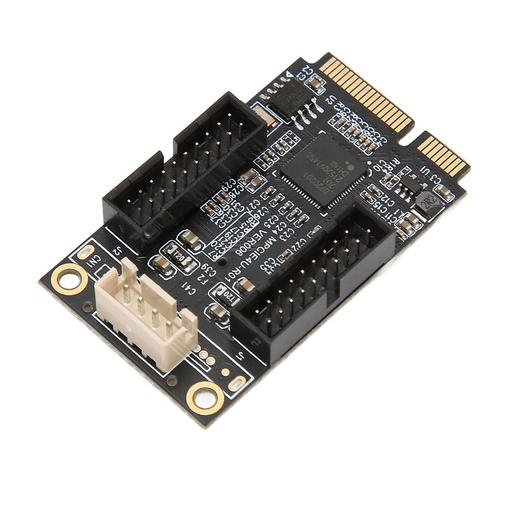 Mini PCIE na USB3.0 Přední rozšiřující karta Duální 19PIN 5Gbps USB Rozšiřující karta s podporou Hot Swap pro Windows