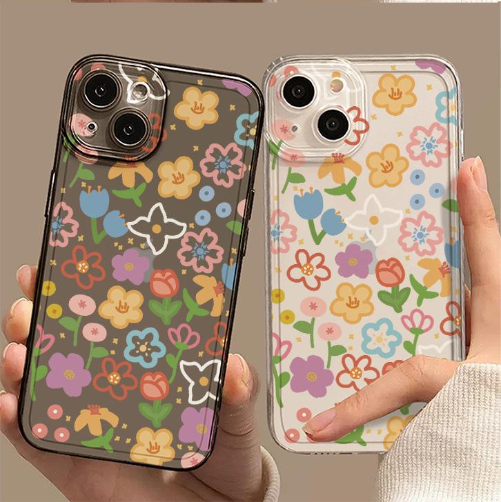 Graffiti Blumen für Apple 17 Handyhülle für IPhone16promax Cartoon 15plus Neues Modell 14 Rundumschutz