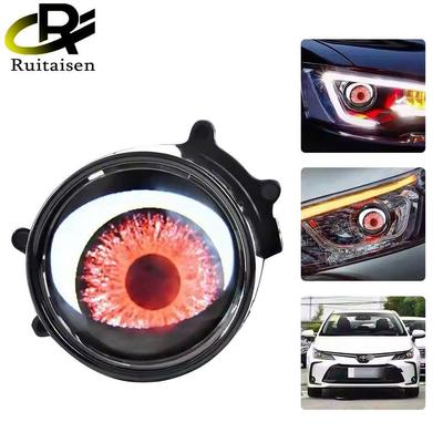 1 peça 3 polegadas olhos de diabo lentes luzes para 12v carro wifi controle olhos retrofit kits farol montagem acessórios automóveis