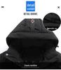 New Men's Windproof Hooded Cotton Jacket - Trendy, Thickened, Detachable Hood, Winter Casual Wear