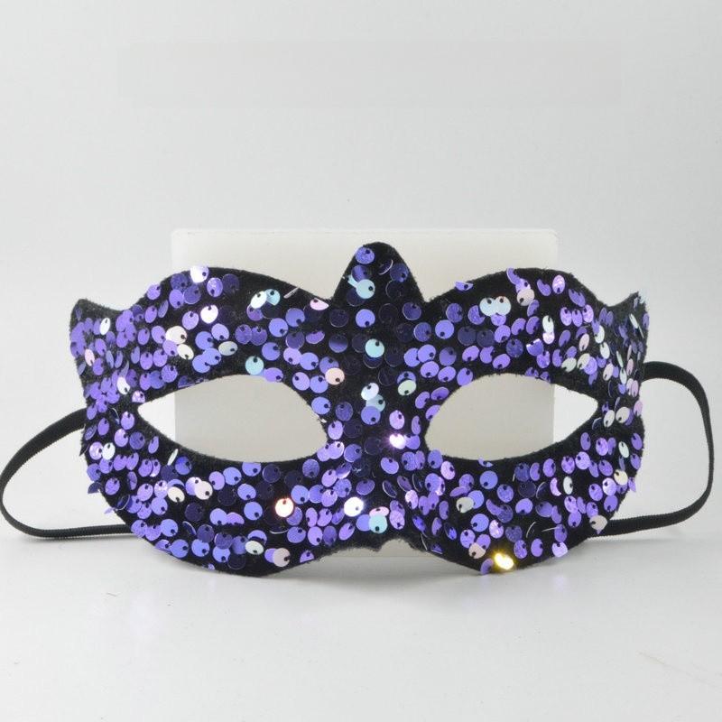 Pvc Glitter Mini Mask With Semihandmade Craft For Halloween Costumes And Parties