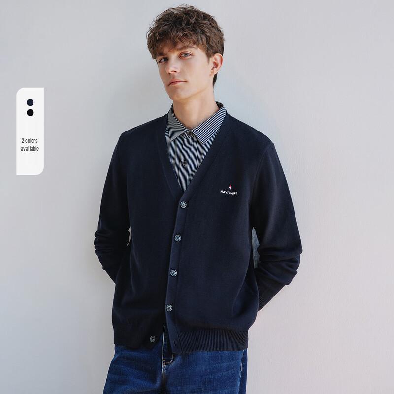 Navigare Men's Faux Layered V-Neck Knit Sweater