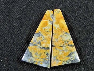 24Cts. Natural Maligano Jasper (12mm X 28mm Each) Fancy Cabochon Match Pair SK-2776