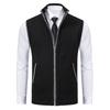 Vest Men's Knitted Sleeveless Sweater Wool Velvet Zipper Cardigan Turn-down Pullovers Turtleneck Sweatercoat Knit Waistcoat