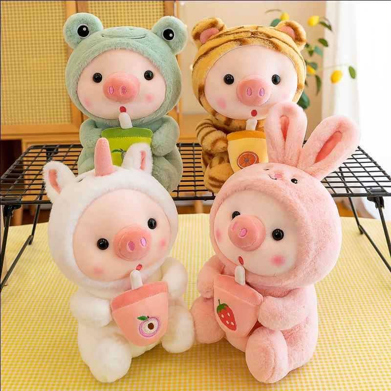 Cute Milk Tea Pig Plush Toy Wholesale-becoming Pig Doll Stuffed Animal For Cross-border Piglet Lovers