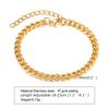 Xiaomi Vnox Basic Men's Cuban Twist Rope Chain Bracelets 1/2/3Pcs in One Set, Gold Color Stainless Steel Figaro Wheat Links