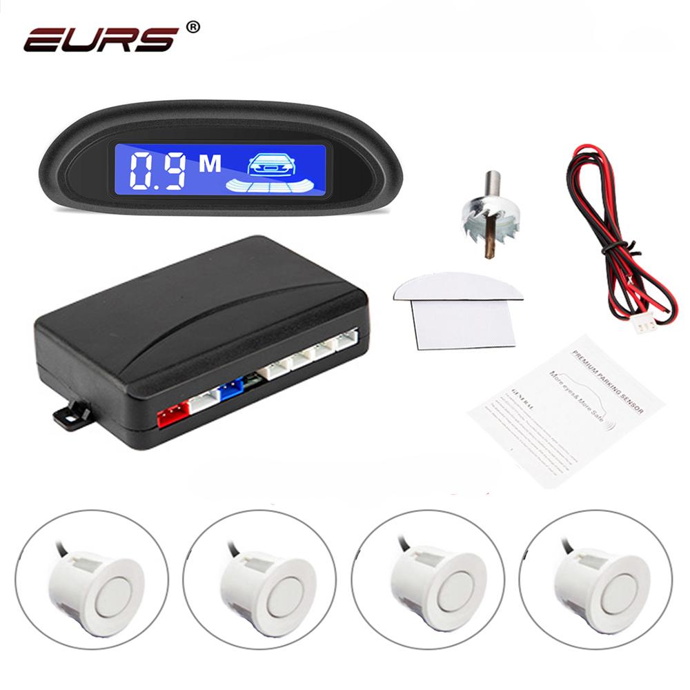 Parkovací radar EURS 4 Senzorová sada 22mm Parktronic Display Reverzní Radar pro bezdrátové auto Rover senzor Monitorovací systém