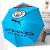 1pz Ombrello Automatico Robusto a 8 Stecche, Ombrello Manchester United Manchester City, Stampato Digitalmente, Ombrello Pieghevole per Uso Esterno in Movimento
