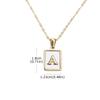 Letter Necklace Stainless Steel Square Card Pendant Necklace Multifuntional Chain Necklaces Suitable for Daily and Party
