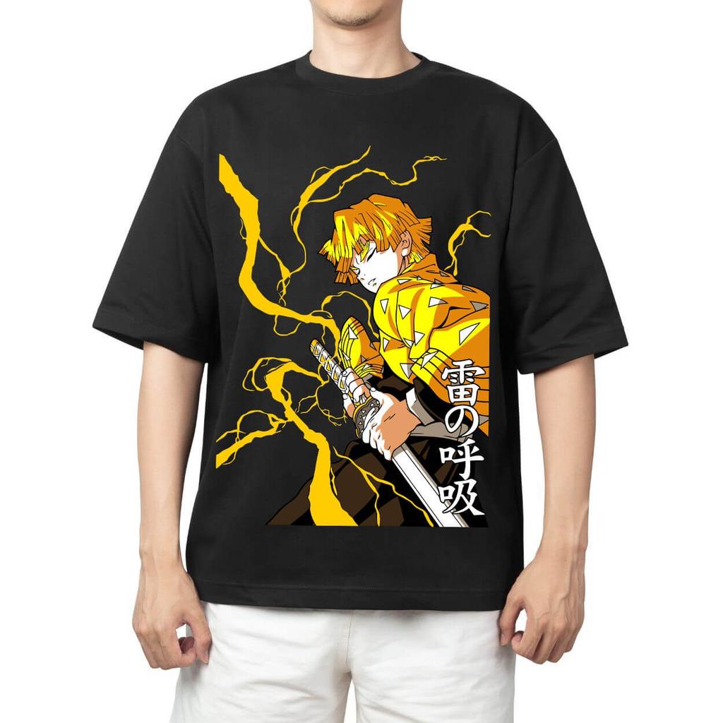 Demon Slayer Giyuu Tomioka Water Breathing Anime Print T Shirt Men 2026 Summer Casual Streetwear Oversized Cotton Tees Japanese