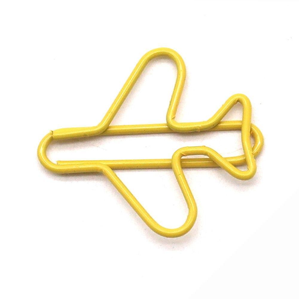 10pcs Index Bookmark Airplane Paper Clip Metal Memo Creative Bookmark Clip Metal Paper Clips  School