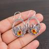 Citrine Gemstone 925 Sterling Silver Jewelry Drop/Dangle Earrings 1.64" For Gift CE-2-12