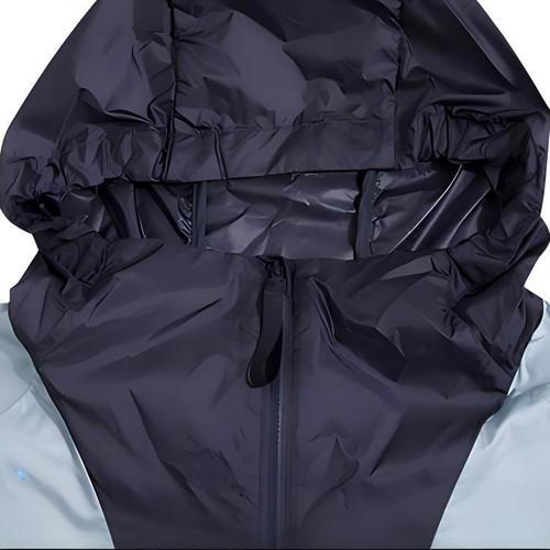 adidas Logo Color-Blocked Striped Sports Training Casual Jacket for Men, Blue