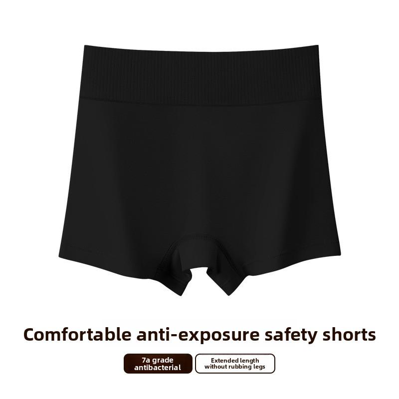 Women's Summer Cotton Anti Light Anti Wear Leg Mid Waist Safety Briefs