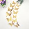 12Pcs/Set Wall Sticker 3D Hollow Butterfly Design Lightweight Easy Installation Home Decals Bedroom Living Room Birthday Party Decor