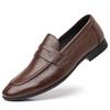 Fashion Man Lightweight  Casual Leather Loafers Fashion Outdoor Driving Office Footwear Casual Business Dress Shoes Slip On Walking Shoe