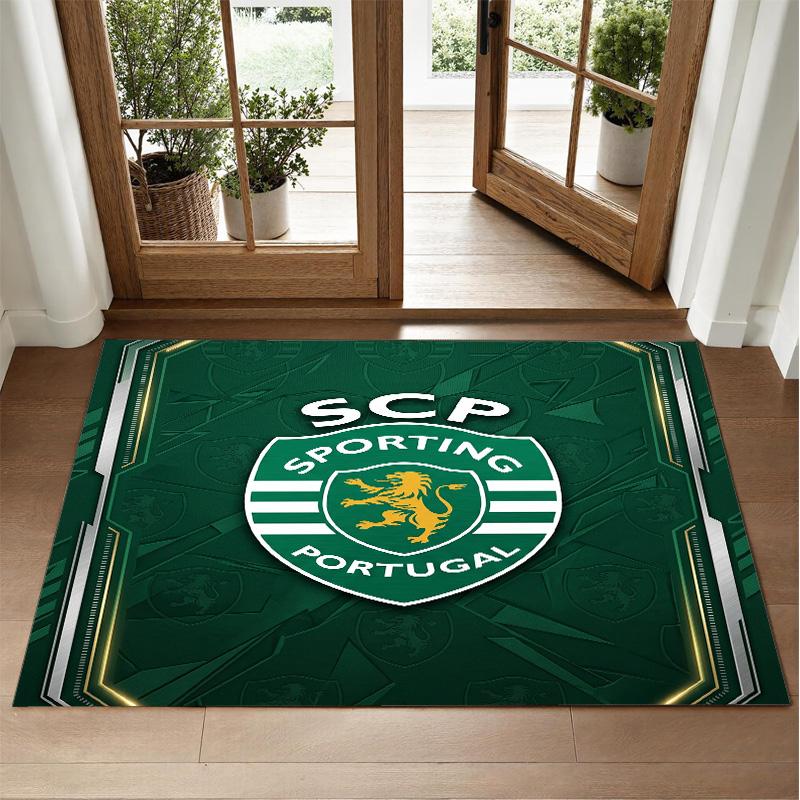 Sporting CP FC Design Crystal Velvet Rug Soft Decorative Mat for Bedroom Entrance