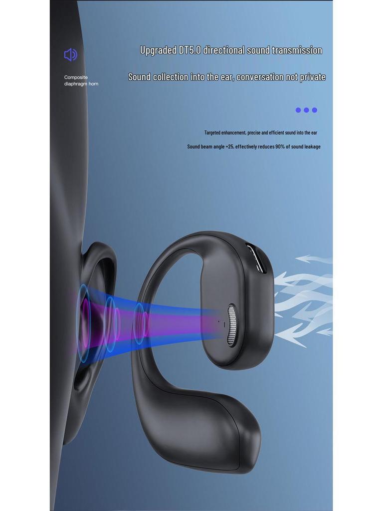 FN-98 Air Conduction Sports Earphones: Long Battery Life, Bluetooth, Digital Display, Non-In-Ear