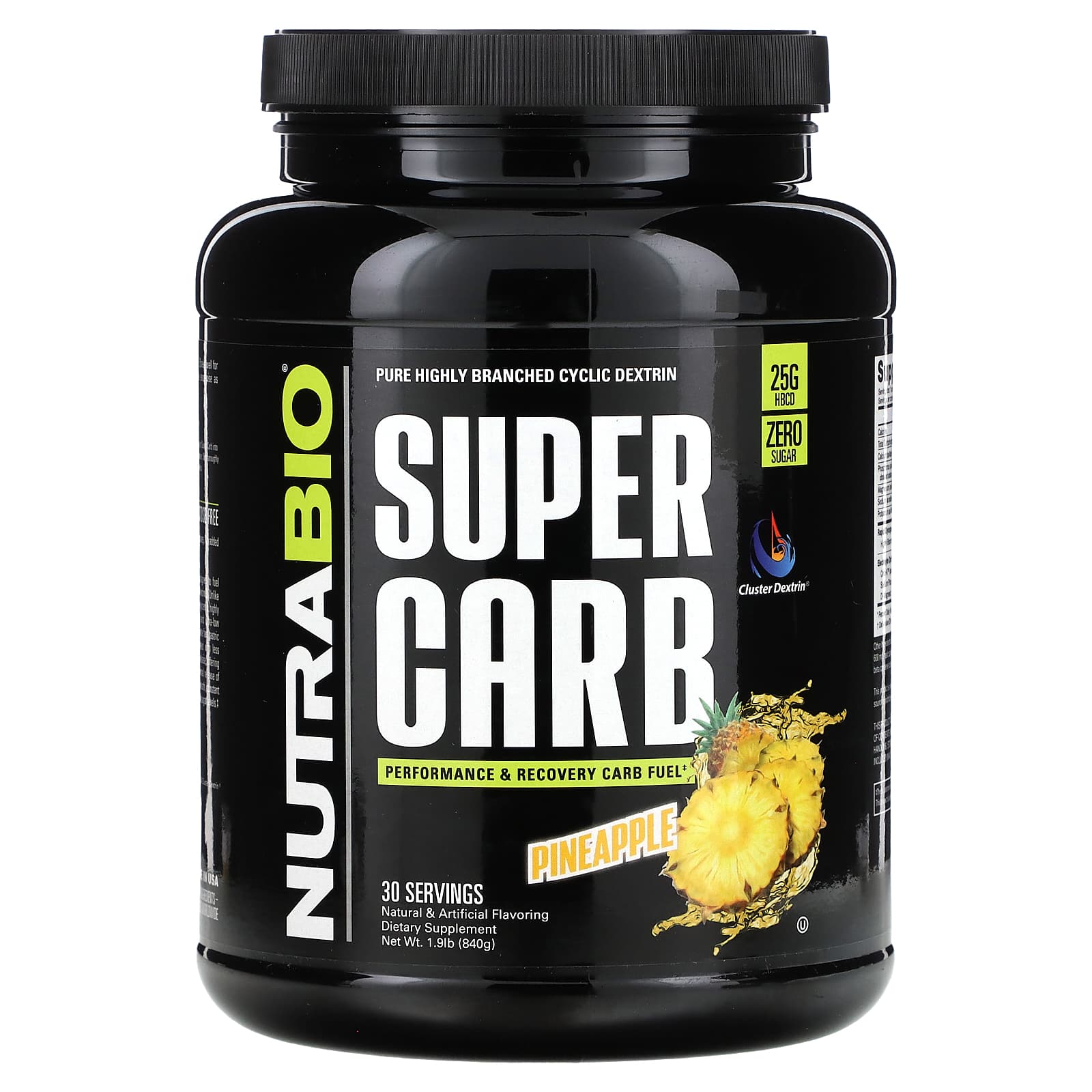 

NutraBio, Super Carb, Pineapple Flavor, 1.9 lb (840 g)