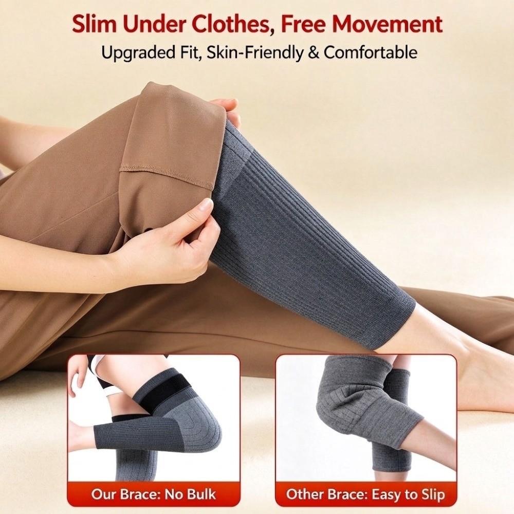 Elastic Thick Knee Protector Cold-proof Thermal Leg Warmers Winter Knee Cover Arthritis